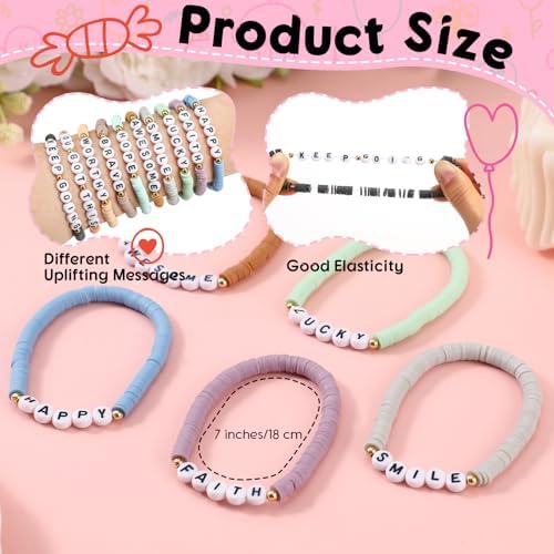 30 Pcs Motivational Quote Bracelets Bulk Set