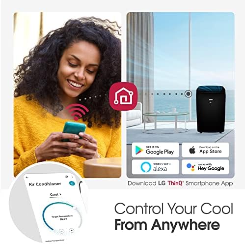 LG 8000 BTU Portable Air Conditioner for 350 Sqft Room Cooling