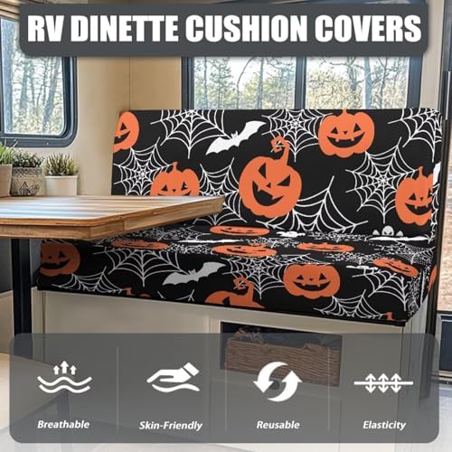 RV Dinette Cushion Covers Stretch Camper Slipcovers for Travel Trailer Couch