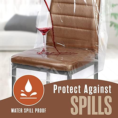 Houseables Clear PVC Chair Covers 24x22 4PK