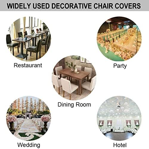 HZDHCLH Chair Covers Set of 4 Stretch Spandex Green Dining Room Slipcovers