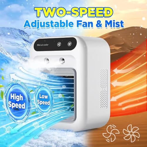 Glacier Breeze Portable AC Unit with 2 Speeds and Humidifier Function