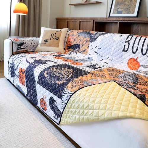 Cmfshape Halloween Skidproof Sofa Slipcover - Easy Fit and Washable