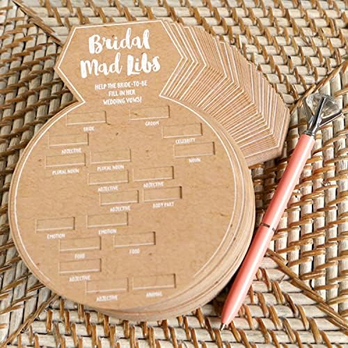 Kate Aspen 28441NA Ring Shaped Mad Libs Cards Set of 50 1