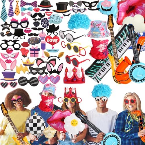 Funny Photo Booth Props Set for Adults