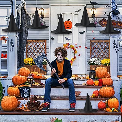 LeeLoon Halloween Witch Hats 14 Pack Black
