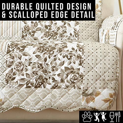 Great Bay Home Patchwork Scalloped Recliner Cover