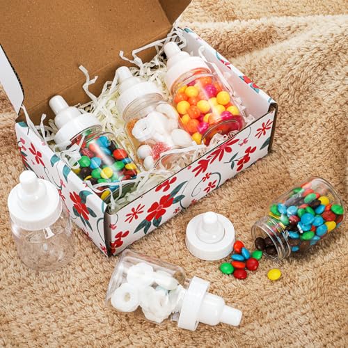 Tebery 72 Pcs Reusable Candy Bottles for Baby Showers