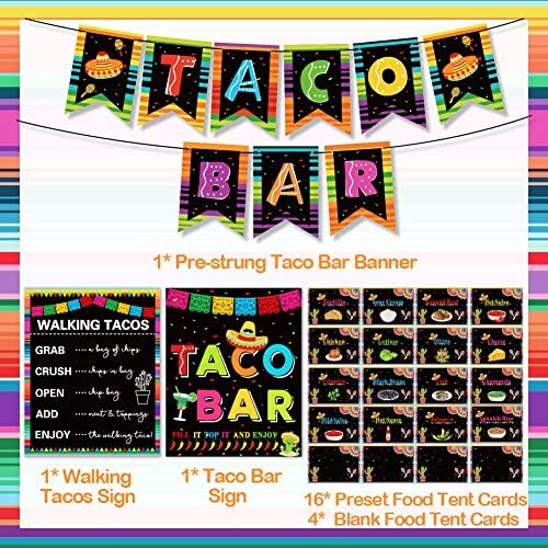Taco Bar Decoration Kit for Mexican Fiesta Parties 1