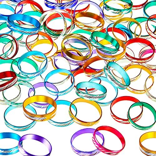 Hicarer 200 Piece Glitter Fidget Ring Set