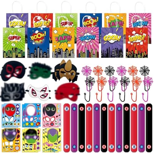 60Pcs Superhero Party Favor Set for Kids