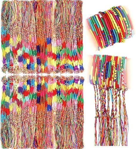 200 Pieces Handmade Braided Bracelets Set