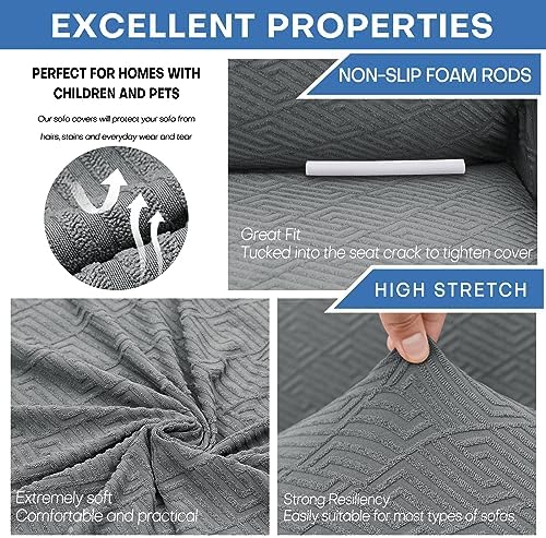 XINEAGE Modern Stretch Sofa Cover for 2 Cushions 55-69 Inch