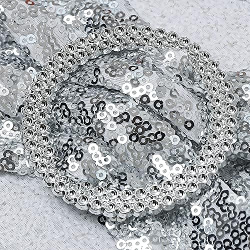 Pack of 50 Spandex Sequin Chair Sashes with Buckles