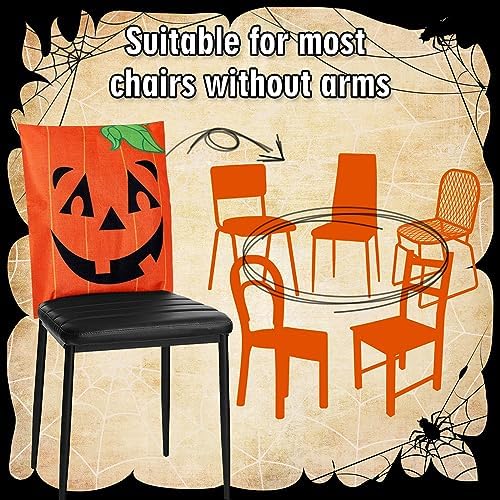Whaline Halloween Chair Covers 4 Pack Spooky Designs