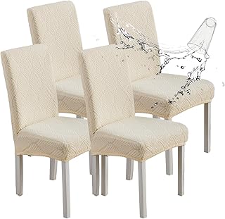 Waterproof Dining Chair Covers Stretch Fit Removable Washable