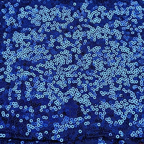 SheYang Elastic Sequin Chair Sashes with Buckle - Royal Blue 10 Pack