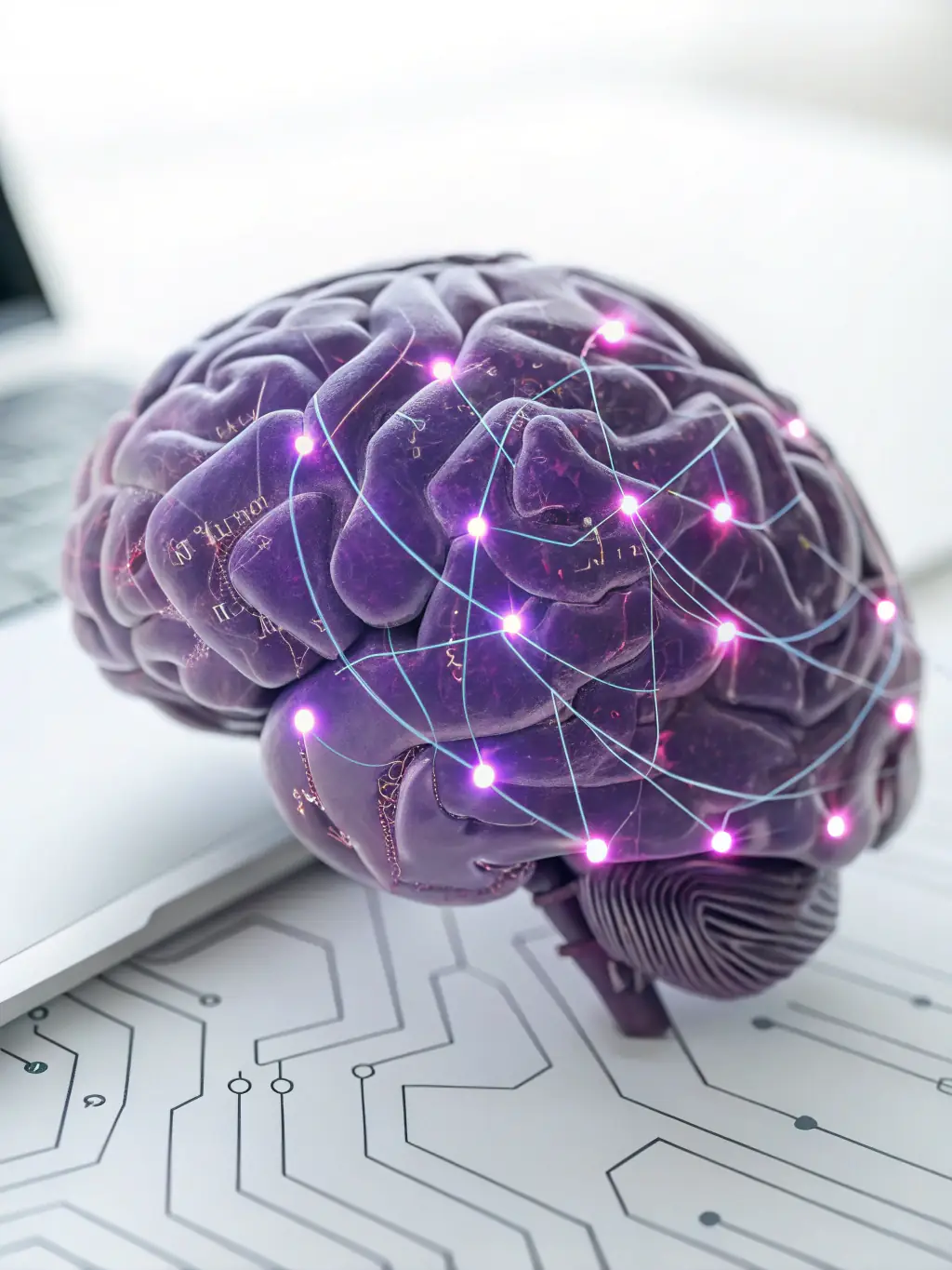 An image representing Neuromorphic Computing Simulations, showing a brain-like structure with data flowing through it, symbolizing advanced analysis and insights.